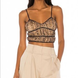 Revolve superdown Alexa Ruched Cami Top Leopard